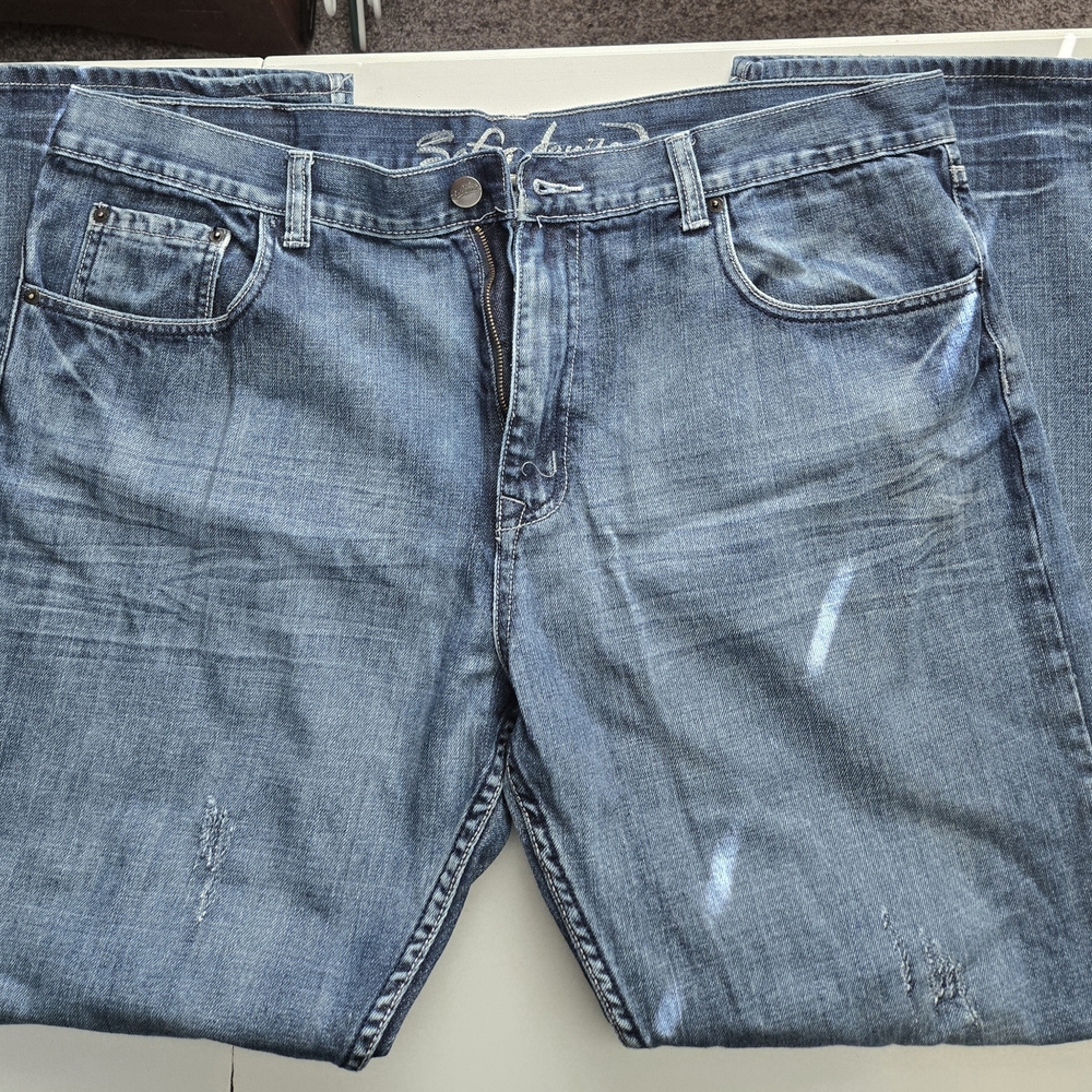 Classic Blue Bootcut Jeans for Men 40x32